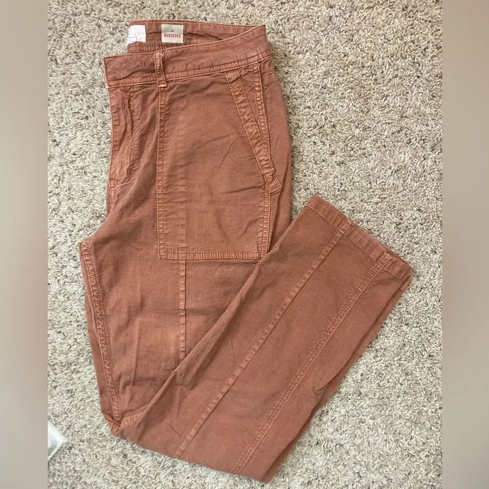 Anthropologie The Wanderer cotton linen utility pants w/ pockets